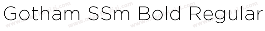Gotham SSm Bold Regular字体转换